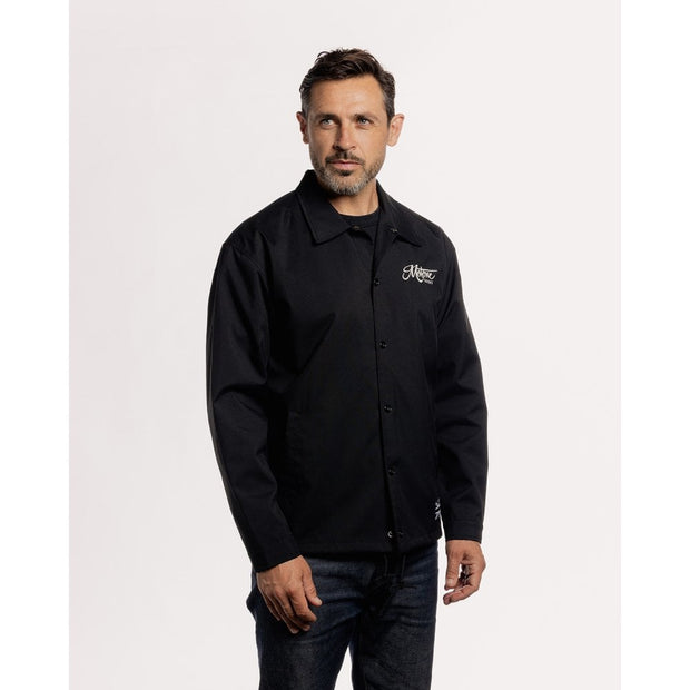 MOTONE COACH JACKET - BLACK/ECRU LOGO