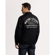 MOTONE COACH JACKET - BLACK/ECRU LOGO