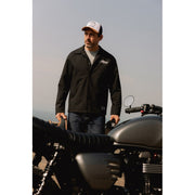 MOTONE COACH JACKET - BLACK/ECRU LOGO