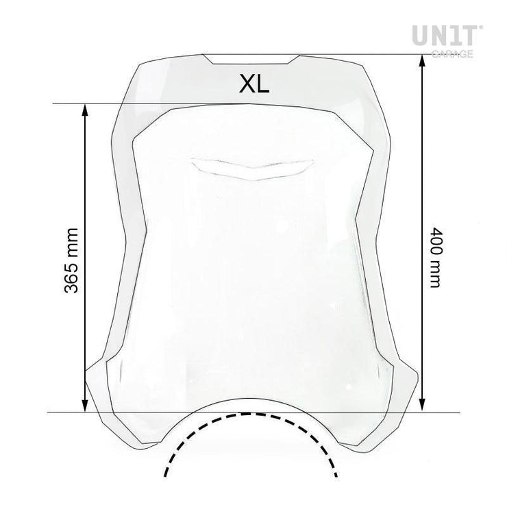 UNIT GARAGE CLEAR WINDSHIELD WITH GPS SUPPORT FOR TRIUMPH T100