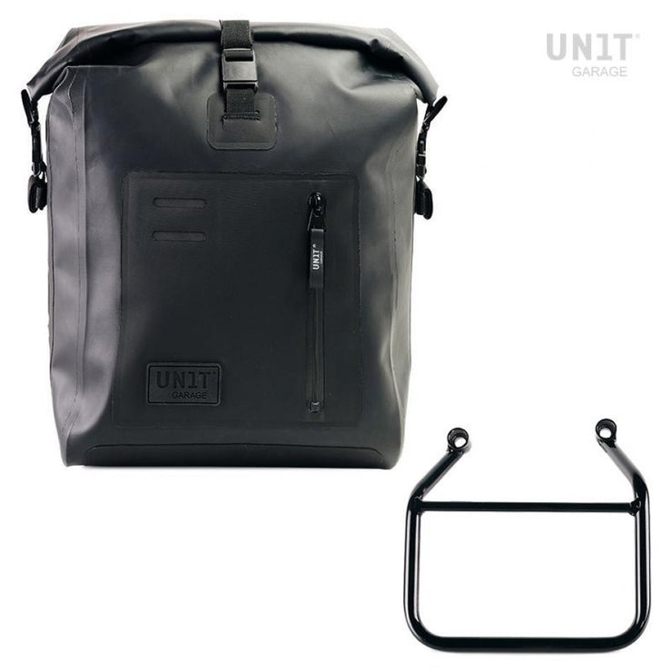 UNIT GARAGE KHALI SIDE PANNIER IN TPU + LEFT SUBFRAME TRIUMPH SCRAMBLER 400 X AND SPEED 400
