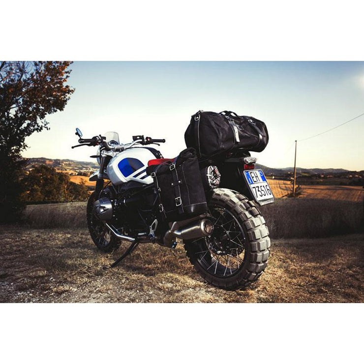 UNIT GARAGE WAXED SUEDE PANNIER (22-30L) + RT SUBFRAME FOR BMW RNINET SCRAMBLER