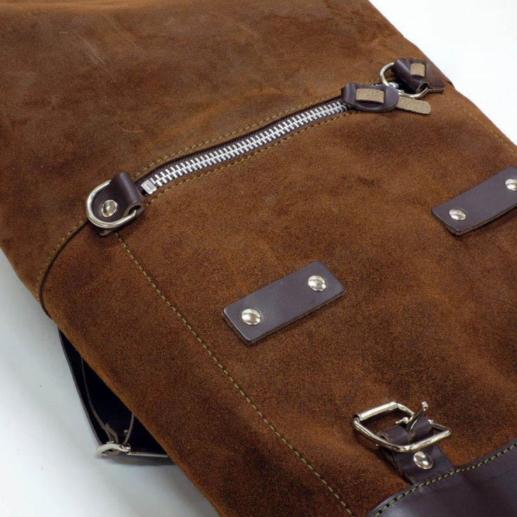 UNIT GARAGE WAXED SUEDE PANNIER (22-30L) + LT SUBFRAME FOR TRIUMPH BONNEVILLE T100/T120
