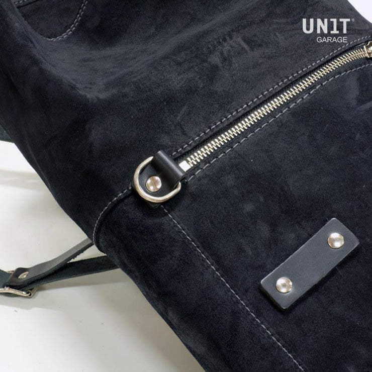 UNIT GARAGE WAXED SUEDE PANNIER (22-30L) + LT SUBFRAME FOR TRIUMPH BONNEVILLE T100/T120