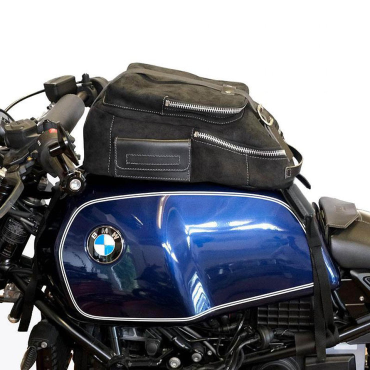 UNIT GARAGE TANK BAG IN SPLIT LEATHER