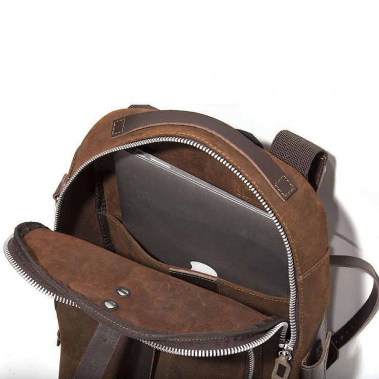UNIT GARAGE TANK BAG IN SPLIT LEATHER