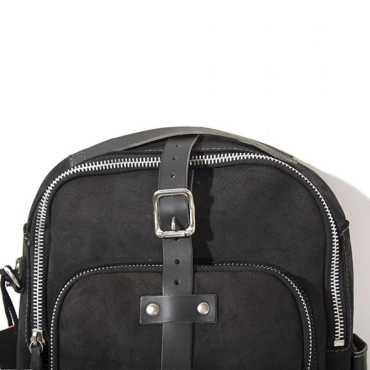 UNIT GARAGE TANK BAG IN SPLIT LEATHER