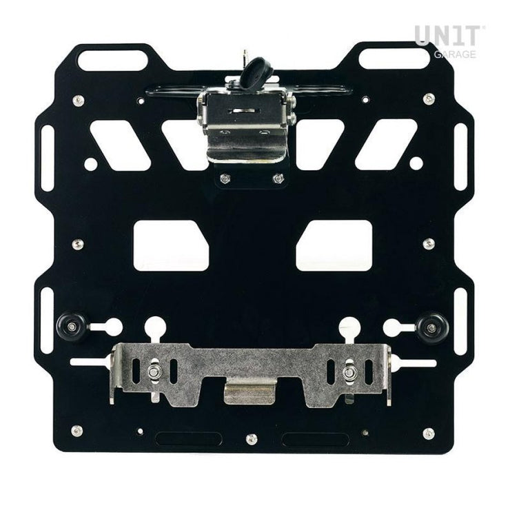UNIT GARAGE PAIR OF ALUMINIUM PLATES + STAINLESS STEEL QRS & LOCK