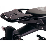 UNIT GARAGE REAR LUGGAGE RACK WITH PASSENGER GRIP BMW R1300GS W/ BLACK ALUMINIUM PLATE - BLACK