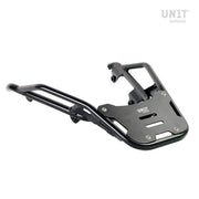 UNIT GARAGE REAR LUGGAGE RACK WITH PASSENGER GRIP BMW R1300GS W/ BLACK ALUMINIUM PLATE - BLACK