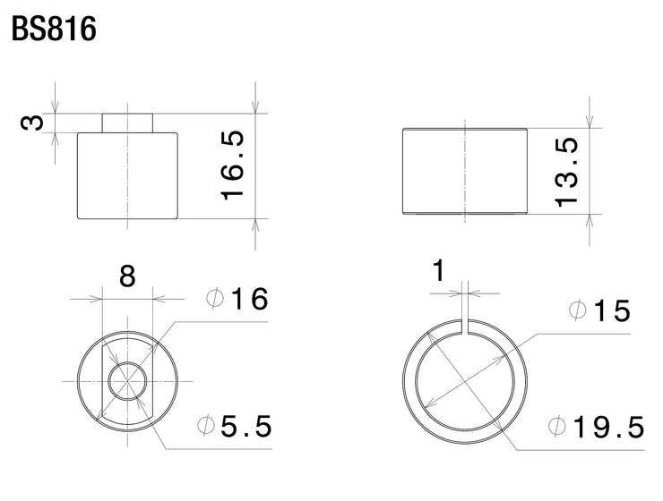 RIZOMA MOUNTING KIT FOR BAR-END MIRROR - BS816B