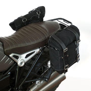 UNIT GARAGE TWO WAXED CANVAS SIDE PANNIERS SCRAM 22L-30L + SYMMETRICAL DOUBLE SUBFRAME NINET