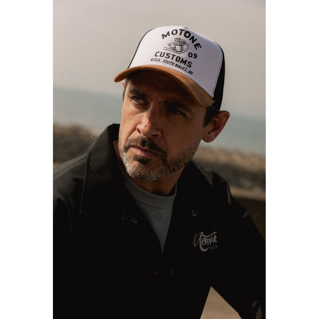 MOTONE ENGINEHEAD TRUCKER CAP - CURVED SUEDE PEAK