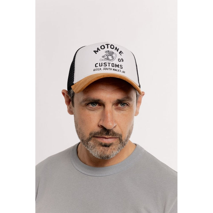 MOTONE ENGINEHEAD TRUCKER CAP - CURVED SUEDE PEAK