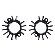 MOTONE FINNED EXHAUST CLAMPS - LC - BLACK PAINT FINISH