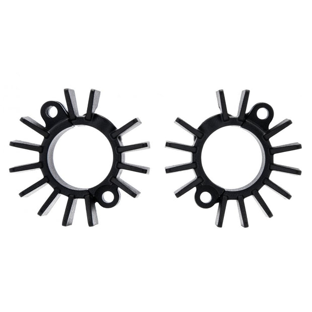 MOTONE FINNED EXHAUST CLAMPS - LC - BLACK PAINT FINISH