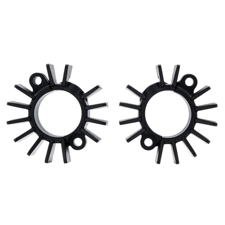 MOTONE FINNED EXHAUST CLAMPS - LC - BLACK PAINT FINISH