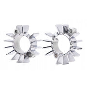 MOTONE FINNED STAINLESS STEEL EXHAUST CLAMPS - LC - HAND POLISHED FINISH