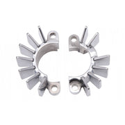MOTONE FINNED STAINLESS STEEL EXHAUST CLAMPS - LC - HAND POLISHED FINISH