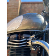 MOTONE FINNED STAINLESS STEEL EXHAUST CLAMPS - LC - HAND POLISHED FINISH