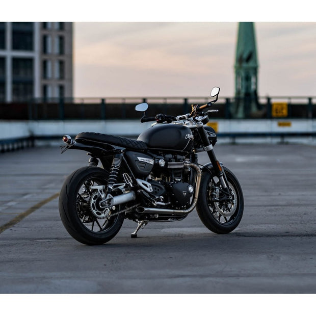 MOTONE FINNED STAINLESS STEEL EXHAUST CLAMPS - LC - HAND POLISHED FINISH