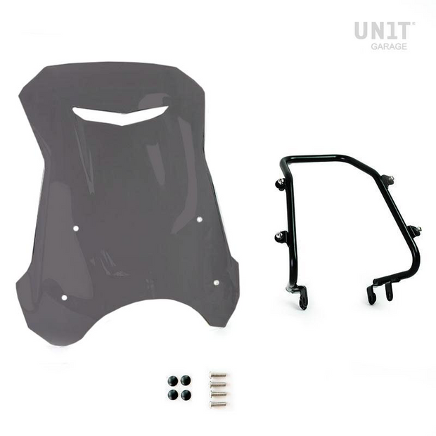 UNIT GARAGE DARK SMOKE  WINDSHIELD WITH GPS SUPPORT FOR TRIUMPH 1200 XC-XE