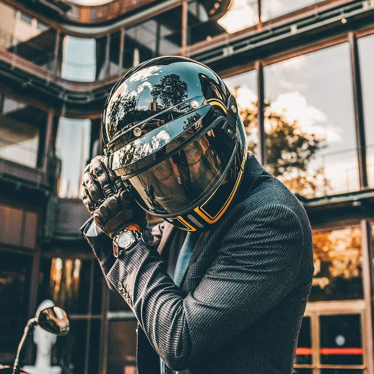 NEXX X.G100 DEVON HELMET - BLACK/YELLOW