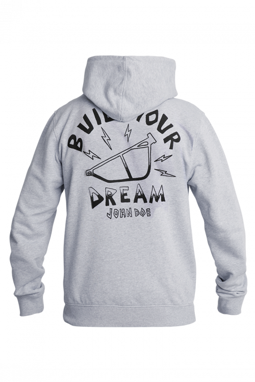 JOHN DOE HOODY - BUILD YOUR DREAM - GREY