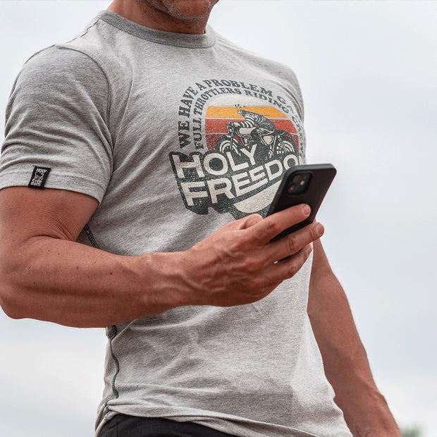 HOLY FREEDOM L.A. T-SHIRT - HEATHER GREY - SIZE 2XL