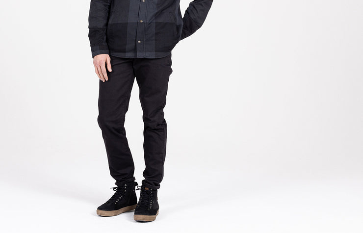 JOHN DOE CLASSIC TAPERED MONOLAYER JEANS - BLACK/BLACK