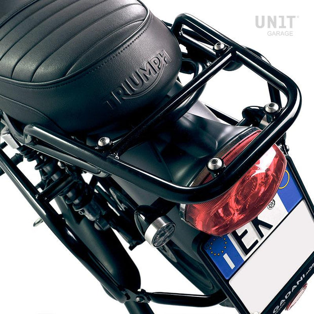 UNIT GARAGE  REAR LUGGAGE RACK WITH PASSENGER GRIP - TRIUMPH BONNEVILLE T120