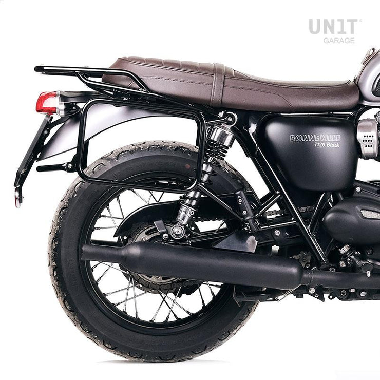 UNIT GARAGE REAR LUGGAGE RACK WITH PASSENGER GRIP - TRIUMPH BONNEVILLE ...