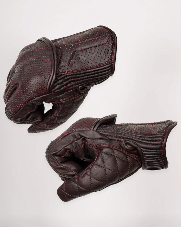 GOLDTOP SILK LINED PREDATOR GLOVES - OXBLOOD