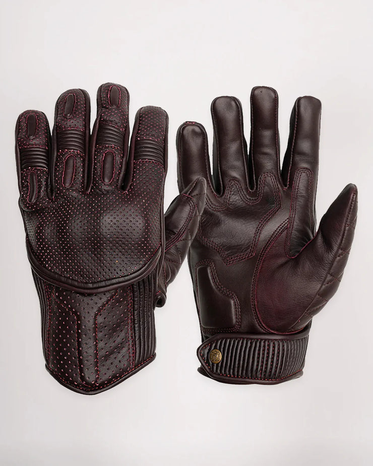 GOLDTOP SILK LINED PREDATOR GLOVES - OXBLOOD