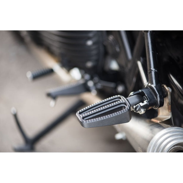 MOTONE RANGER FOOT PEGS - FULL RIDER SET & PASSENGER PEGS FOR LC TRIUMPHS - BLACK