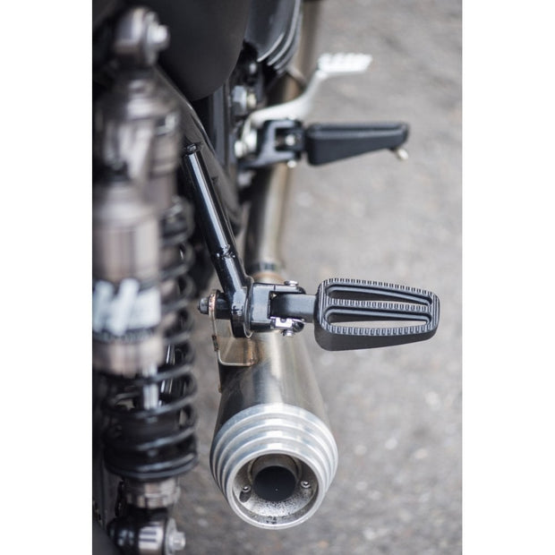 MOTONE RANGER FOOT PEGS - FULL RIDER SET & PASSENGER PEGS FOR LC TRIUMPHS - BLACK