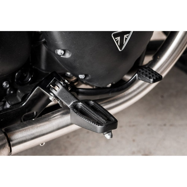 MOTONE RANGER FOOT PEGS - RIDER SET FOR TRIUMPH BOBBER - BLACK