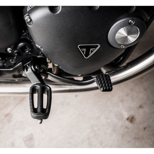 MOTONE RANGER FOOT PEGS - RIDER SET FOR TRIUMPH BOBBER - BLACK