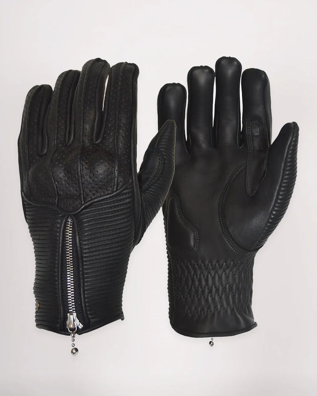 GOLDTOP SILK LINED RAPTOR GLOVES - BLACK