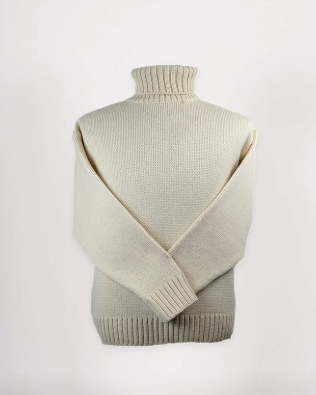 GOLDTOP 100% MERINO WOOL CLASSIC SUBMARINER SWEATER - ECRU