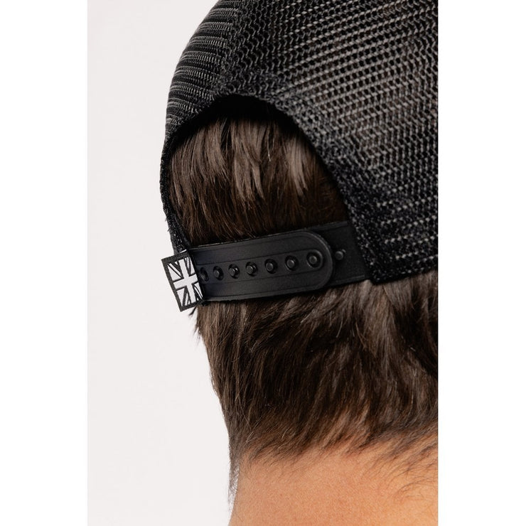 MOTONE SUEDEHEAD TRUCKER CAP - CURVED PEAK - OLIVE GREEN
