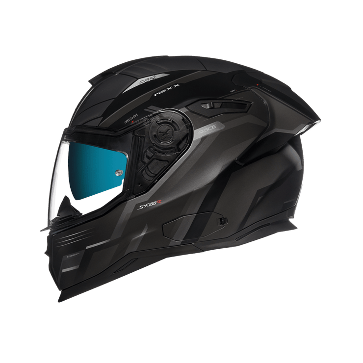 NEXX SX.100R HELMET - GRIDLINE GREY/BLACK