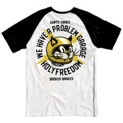 HOLY FREEDOM ASTROCATZ T-SHIRT - WHITE/BLACK