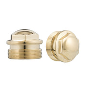 MOTONE "THE GUVNORS" - FORK TOP CAPS FOR LATE STREET TWIN & STREET SCRAMBLER, ALL T120 - BRASS