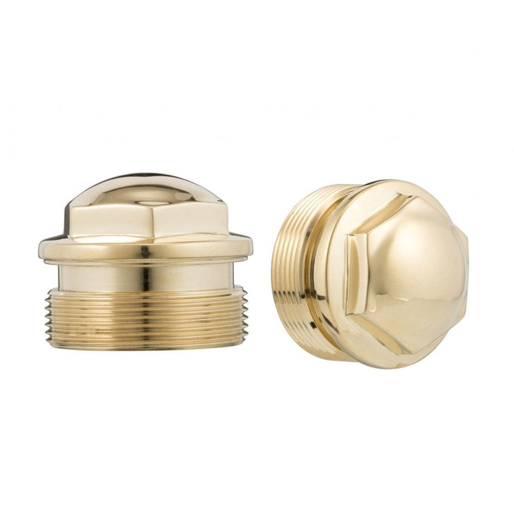 MOTONE "THE GUVNORS" - FORK TOP CAPS FOR LATE STREET TWIN & STREET SCRAMBLER, ALL T120 - BRASS