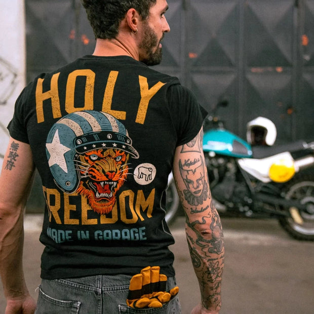 HOLY FREEDOM TIGERTEE T-SHIRT - BLACK