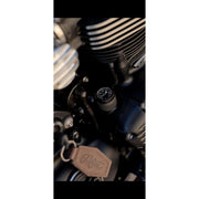 MOTONE TRIUMPH ENGINE TEMP GAUGE OIL FILLER CAP - °F (FAHRENHEIT VERSION) - BLACK