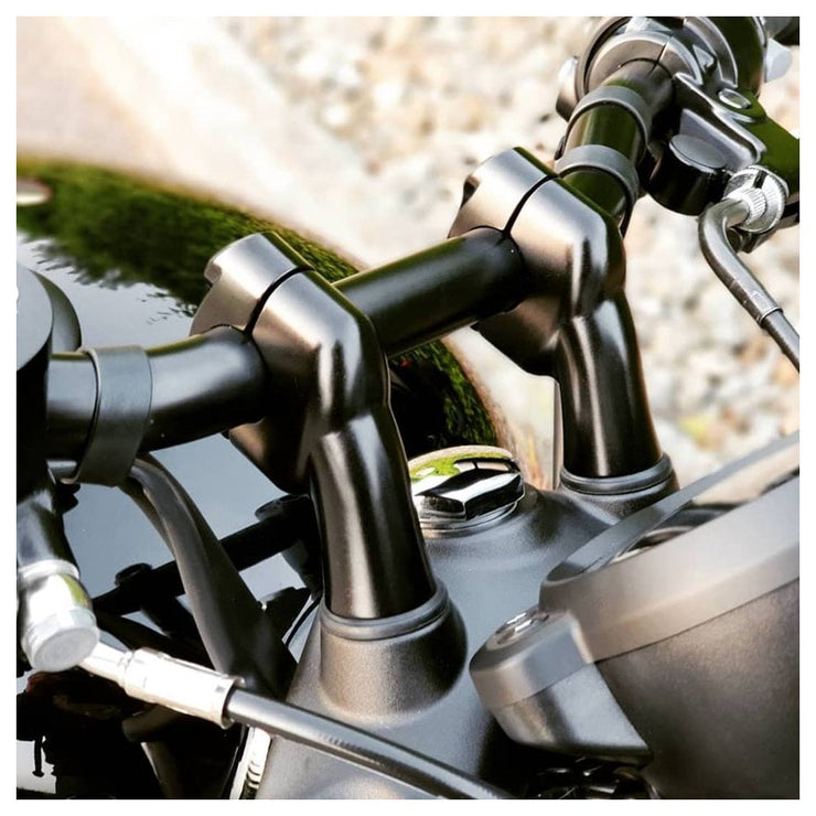 Motor Riser Bar MOTONE UP-AND-OVER RISER KIT FOR 28.6 MM FAT BARS - BLACK – Strath Moto