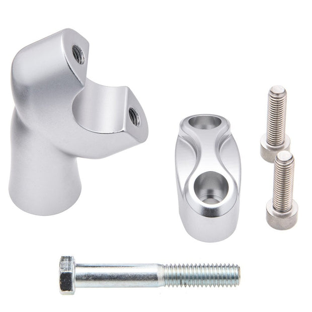 MOTONE UP-AND-OVER RISER KIT FOR ONE INCH BARS - CLEAR ANODISED