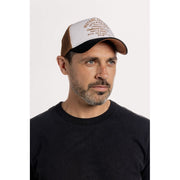 MOTONE WORDSALAD TRUCKER CAP - CURVED PEAK - COPPER SUEDE + BLACK & WHITE